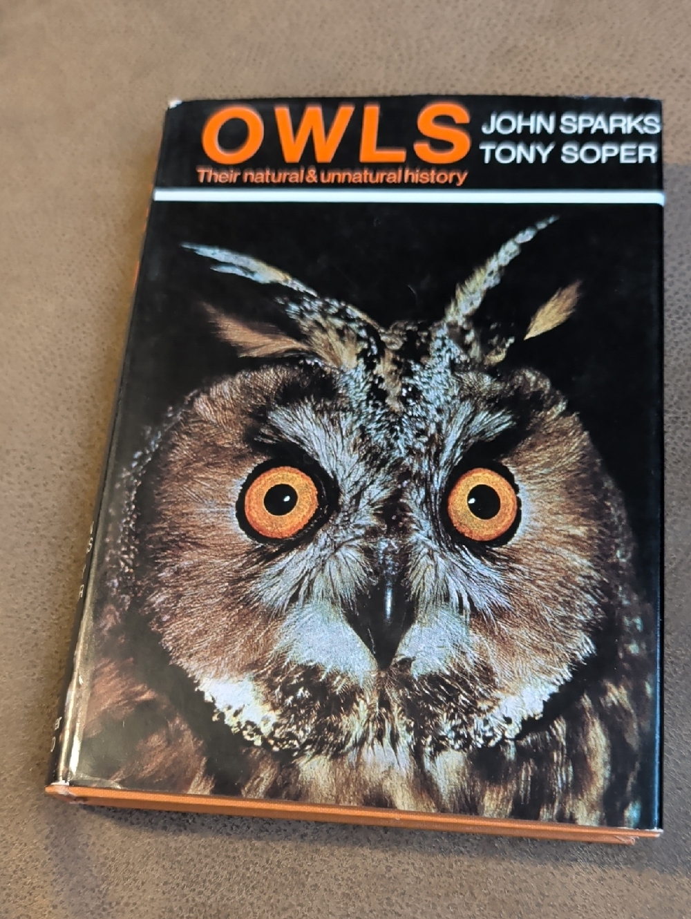 OWLS by John Sparks & Tony Soper - Black and Orange Hardcover